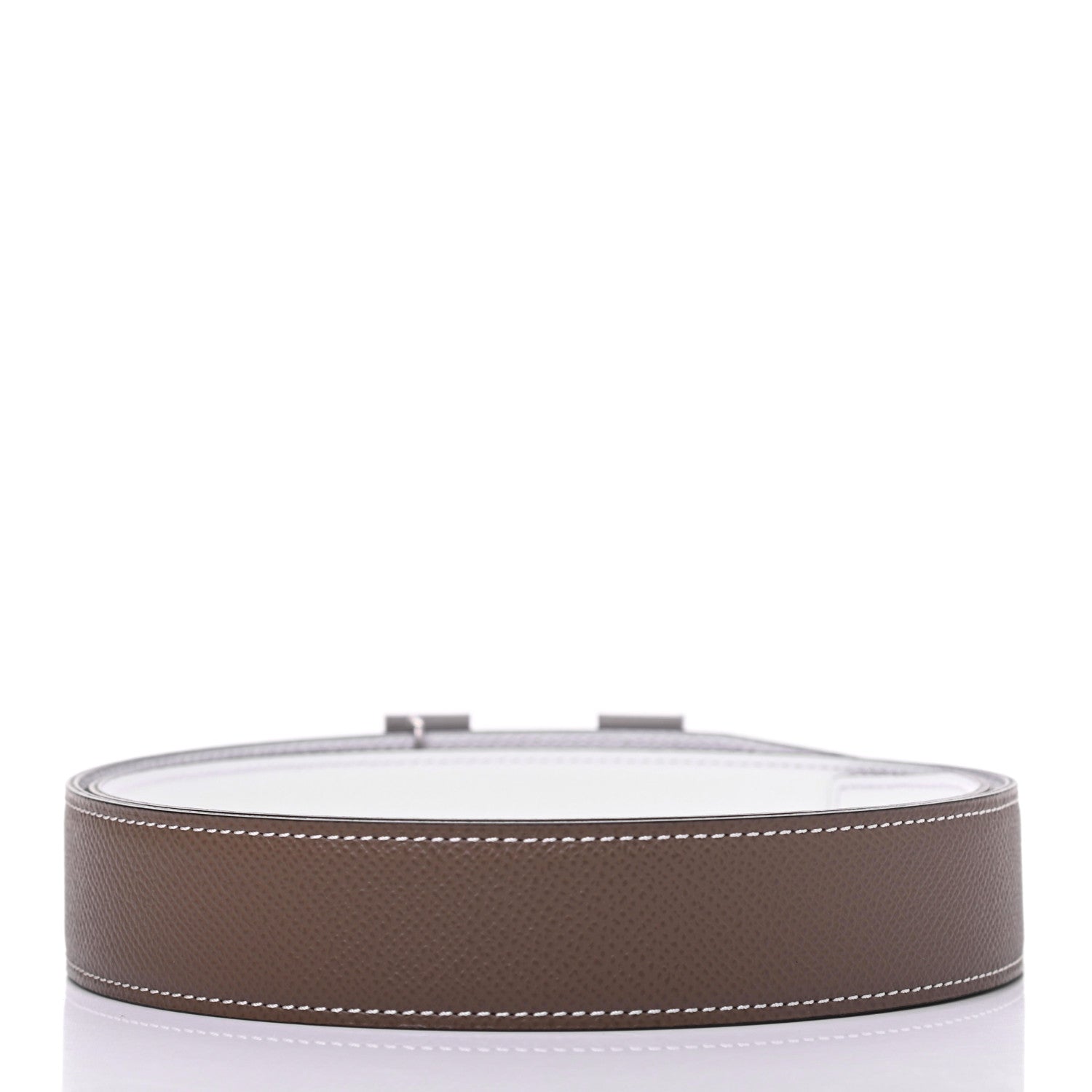 Hermes Epsom 32mm H Belt 85 Etoupe White 2 of 4