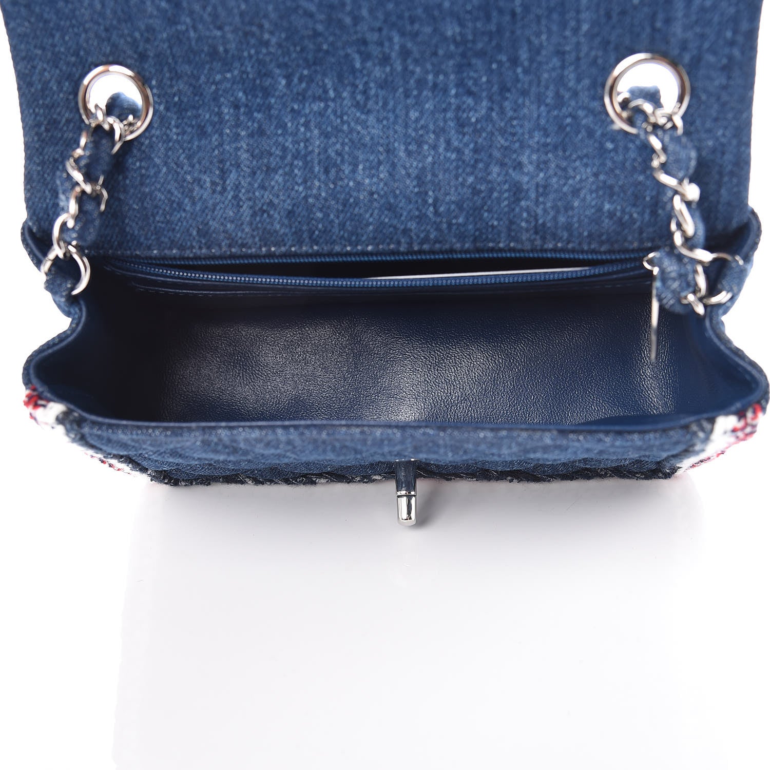 Chanel Denim Braided Mini Rectangular Flap Bag Blue 5 of 10