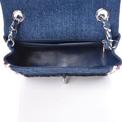 Chanel Denim Braided Mini Rectangular Flap Bag Blue 5 of 10
