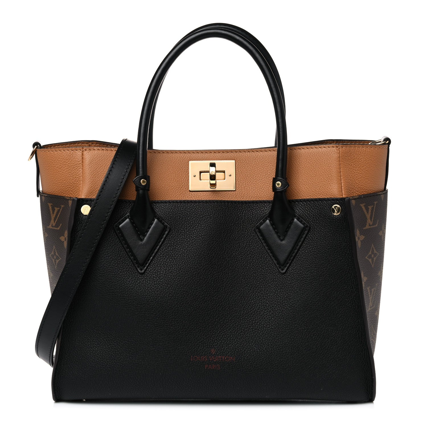 Louis Vuitton Calfskin Monogram On My Side Black 1 of 13
