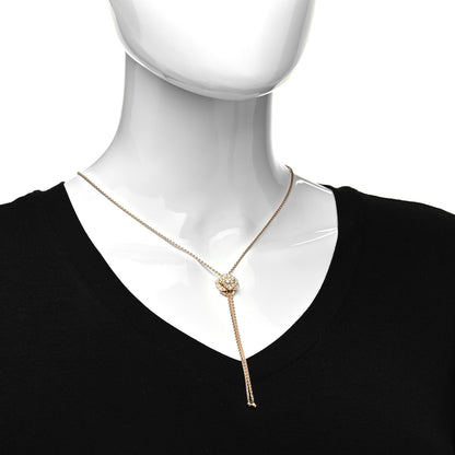 Piaget 18K Rose Gold Diamond Rose Lariat Pendant Necklace 2 of 4