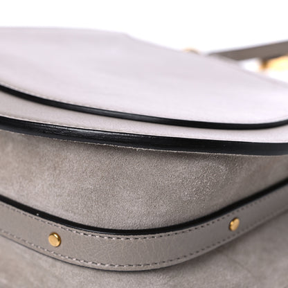 Chloe Calfskin Suede Medium Nile Bracelet Bag Motty Grey 11 of 19