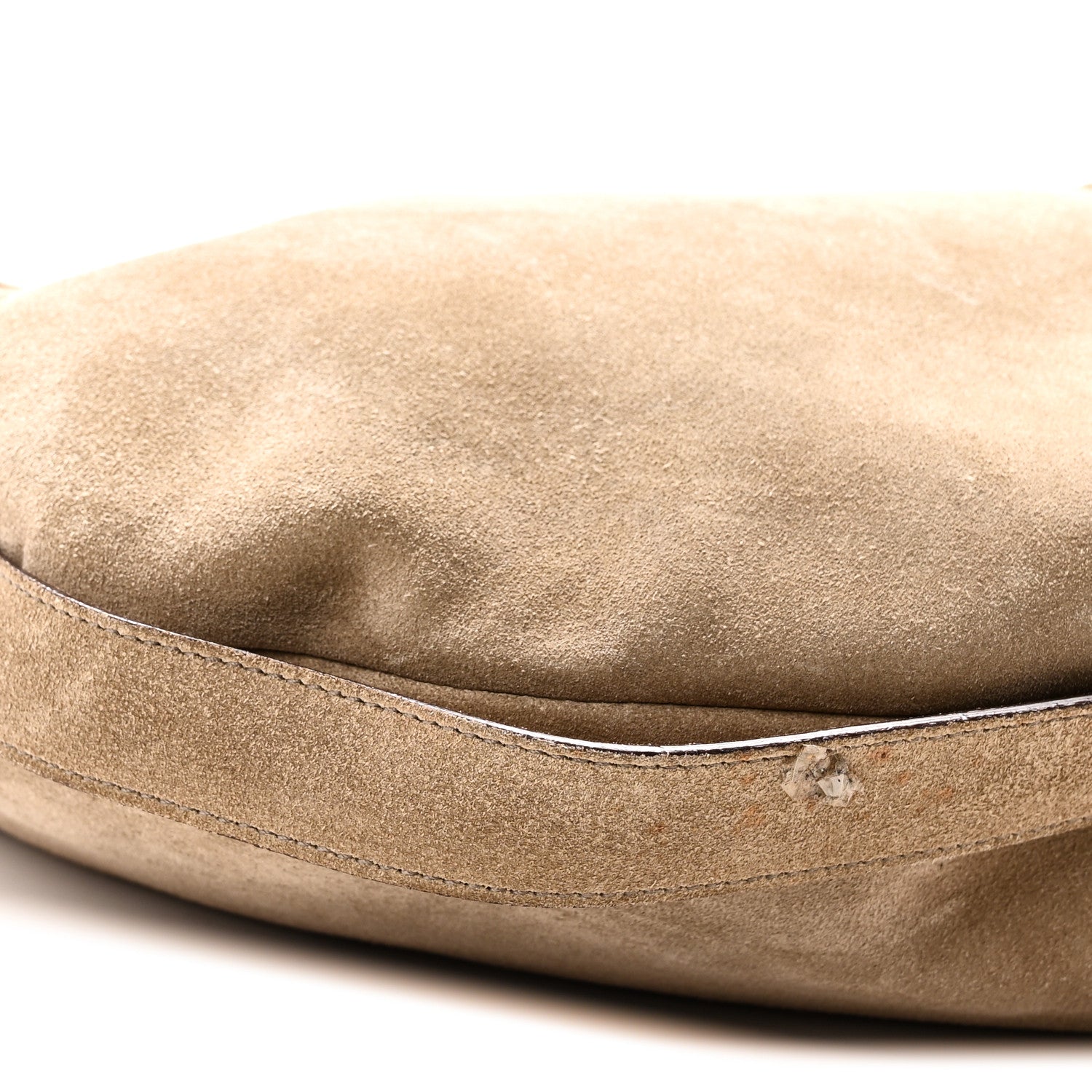 Saint Laurent Suede Buffalo Horn Mombasa Hobo Beige 9 of 10