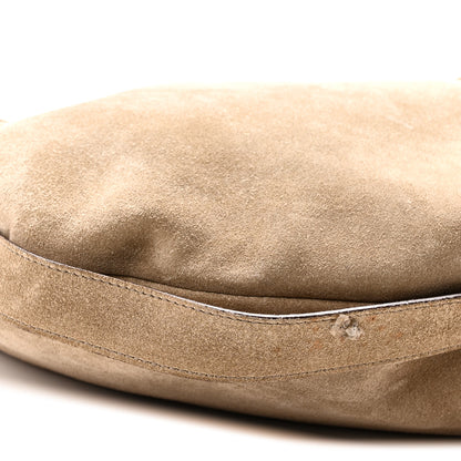 Saint Laurent Suede Buffalo Horn Mombasa Hobo Beige 9 of 10