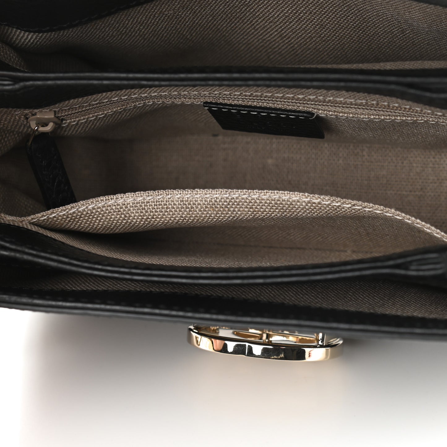 Dollar Calfskin Interlocking G Crossbody Bag Black