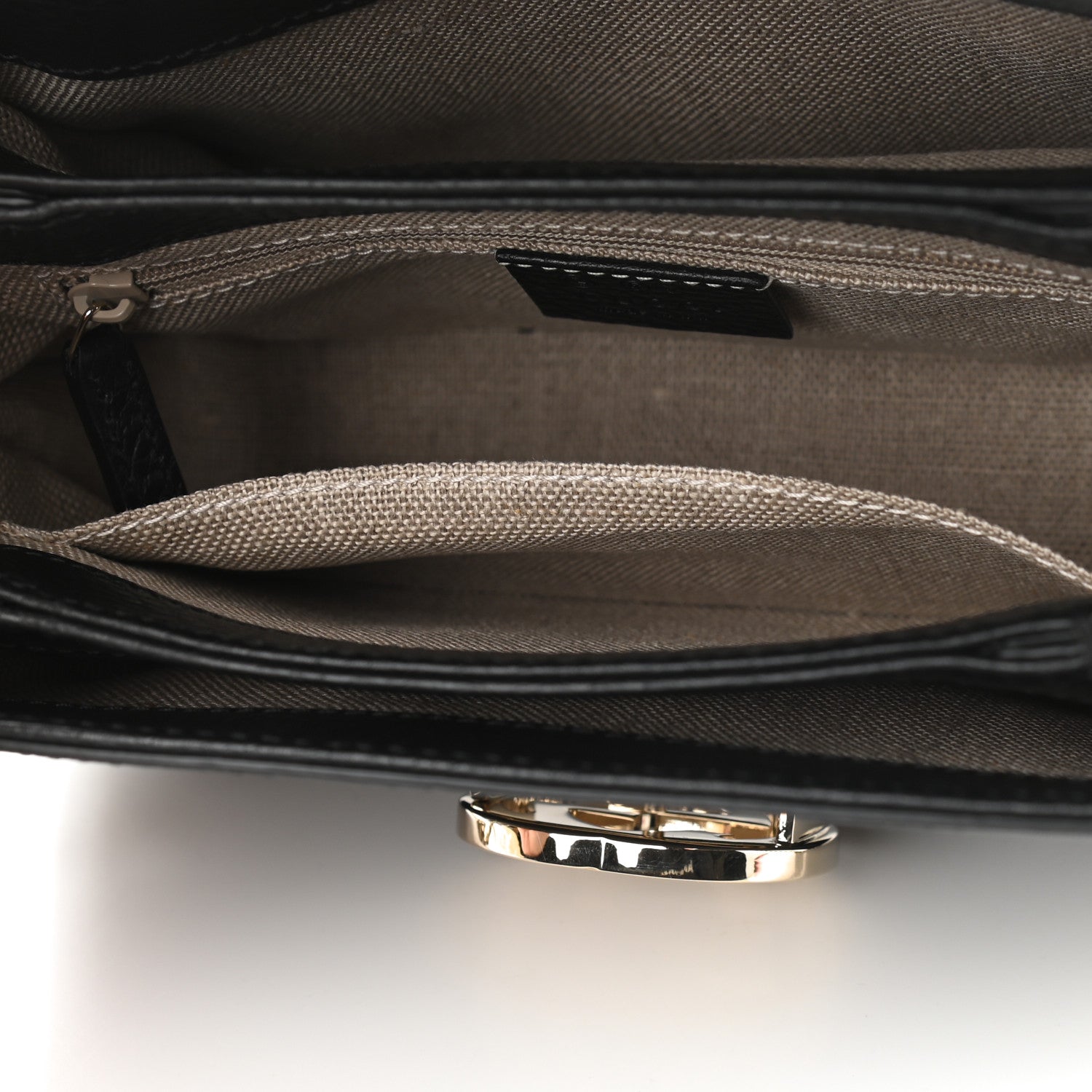 Gucci Dollar Calfskin Interlocking G Crossbody Bag Black 9 of 11