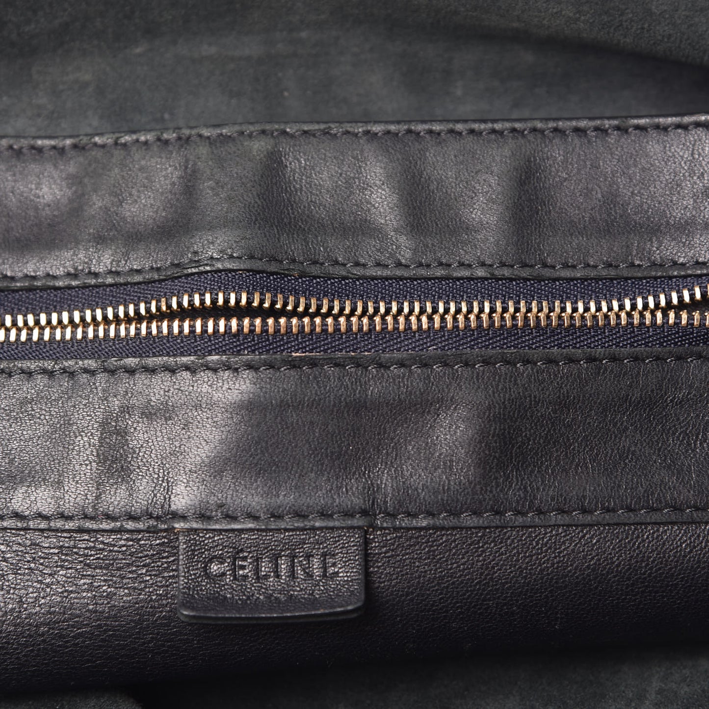 Grained Calfskin Horizontal Cabas Black