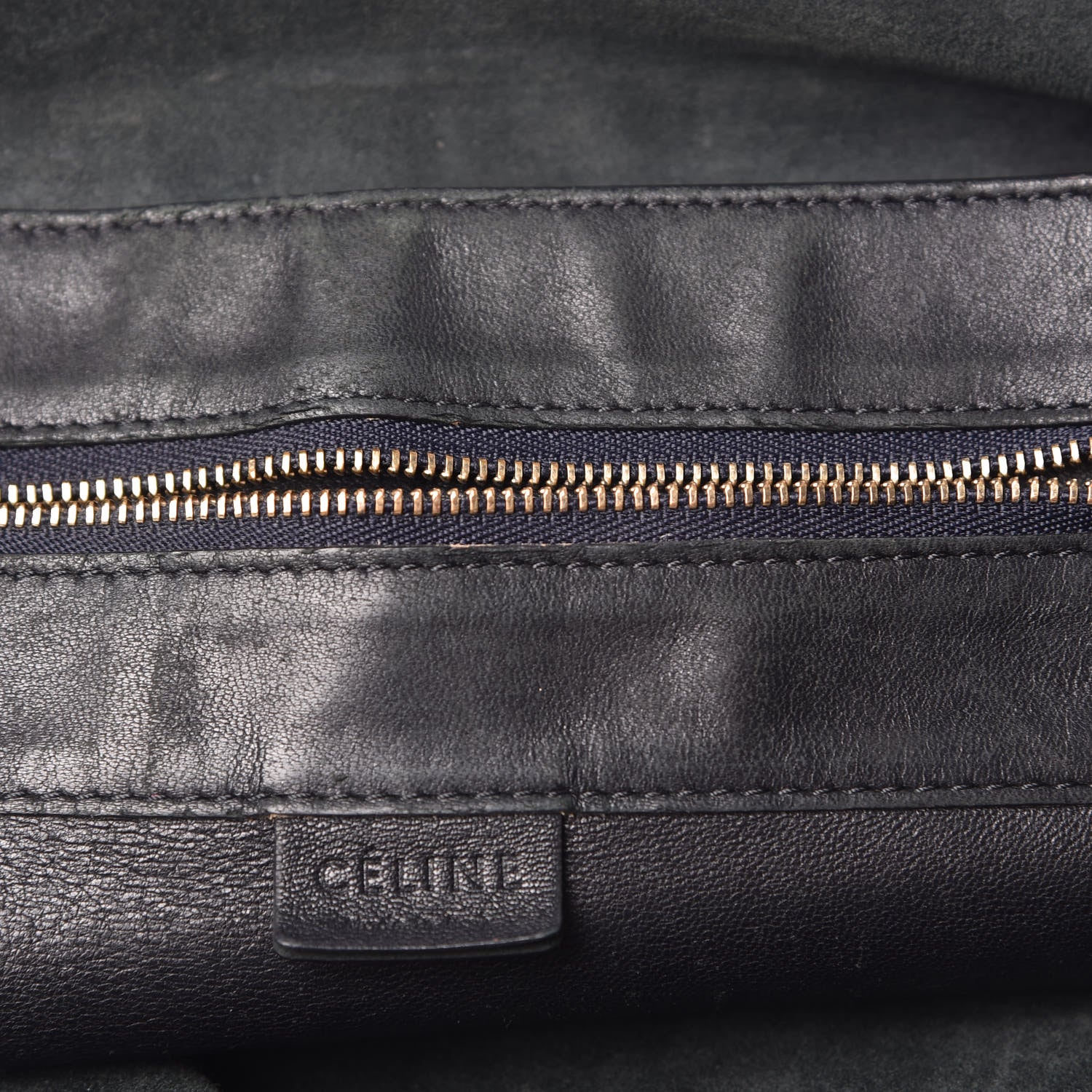 Celine Grained Calfskin Horizontal Cabas Black 9 of 18