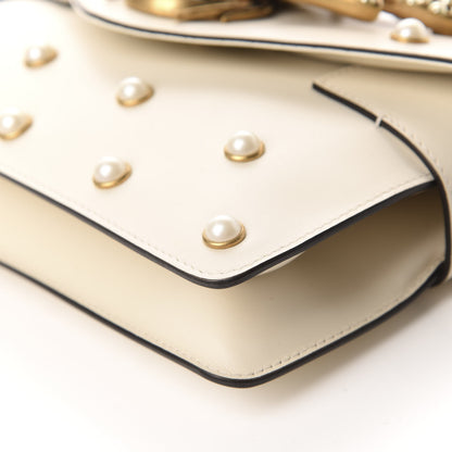 Gucci Nappa Pearl Studded Mini Queen Margaret Broadway Shoulder Bag Mystic White 7 of 10