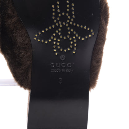 Gucci Malaga Kid Faux Fur Mens Lawrence Slippers 8 Black 9 of 10
