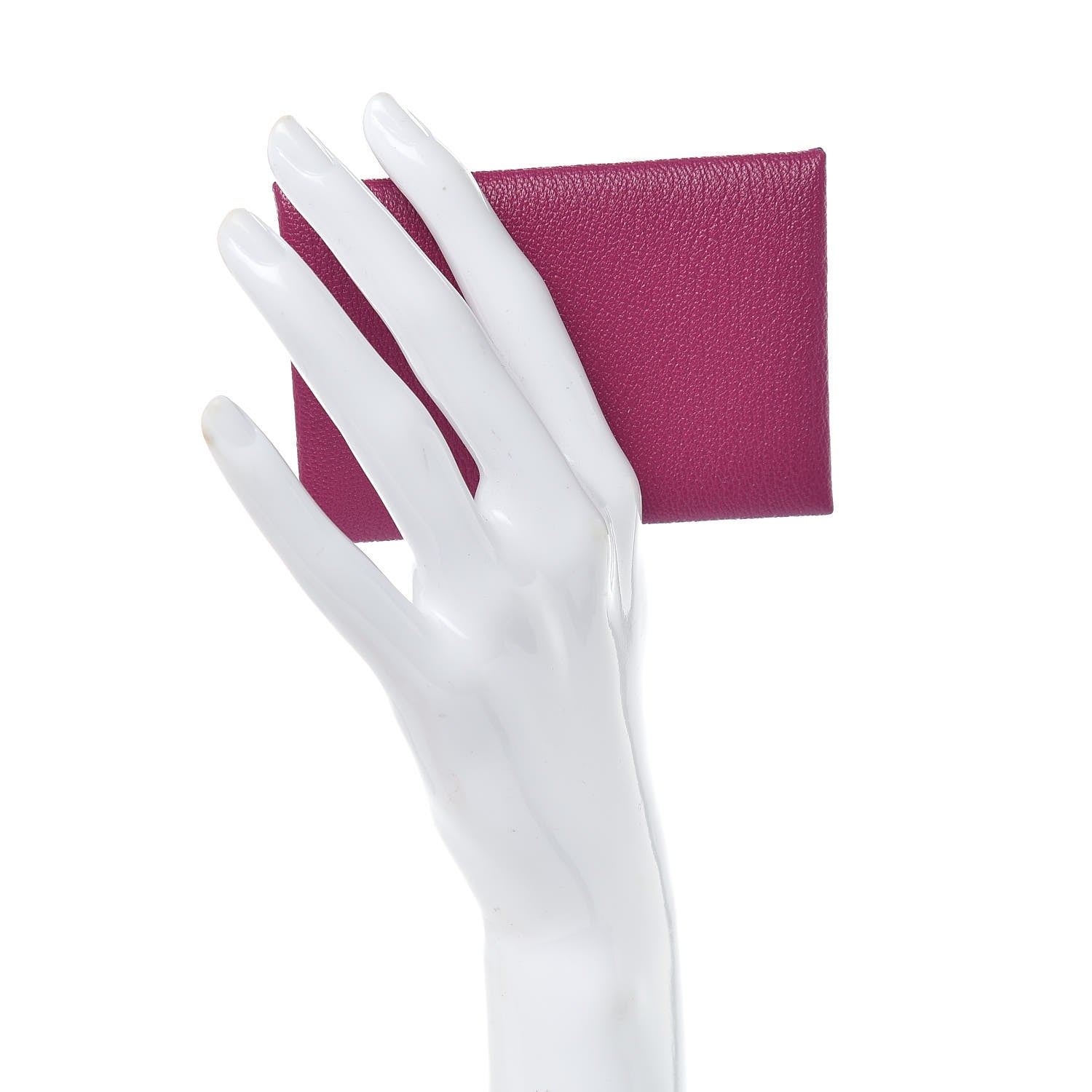 Hermes Chevre Mysore Calvi Card Case Rose Pourpre 2 of 7