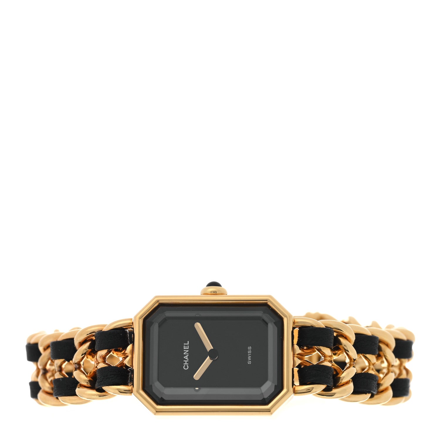 Chanel Stainless Steel Lambskin 20mm Chain Premiere Quartz Watch Gold L 2 of 4