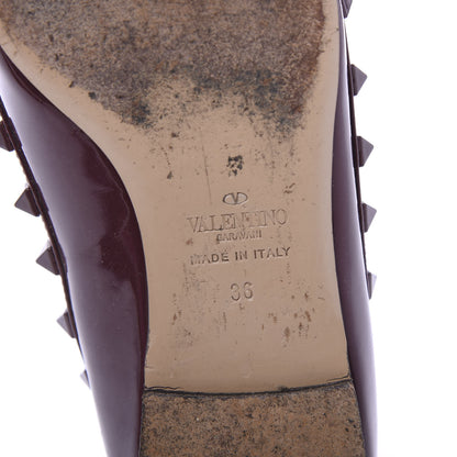 Valentino Garavani Patent Rockstud Ballerina Flats 36 Rubin 6 of 10