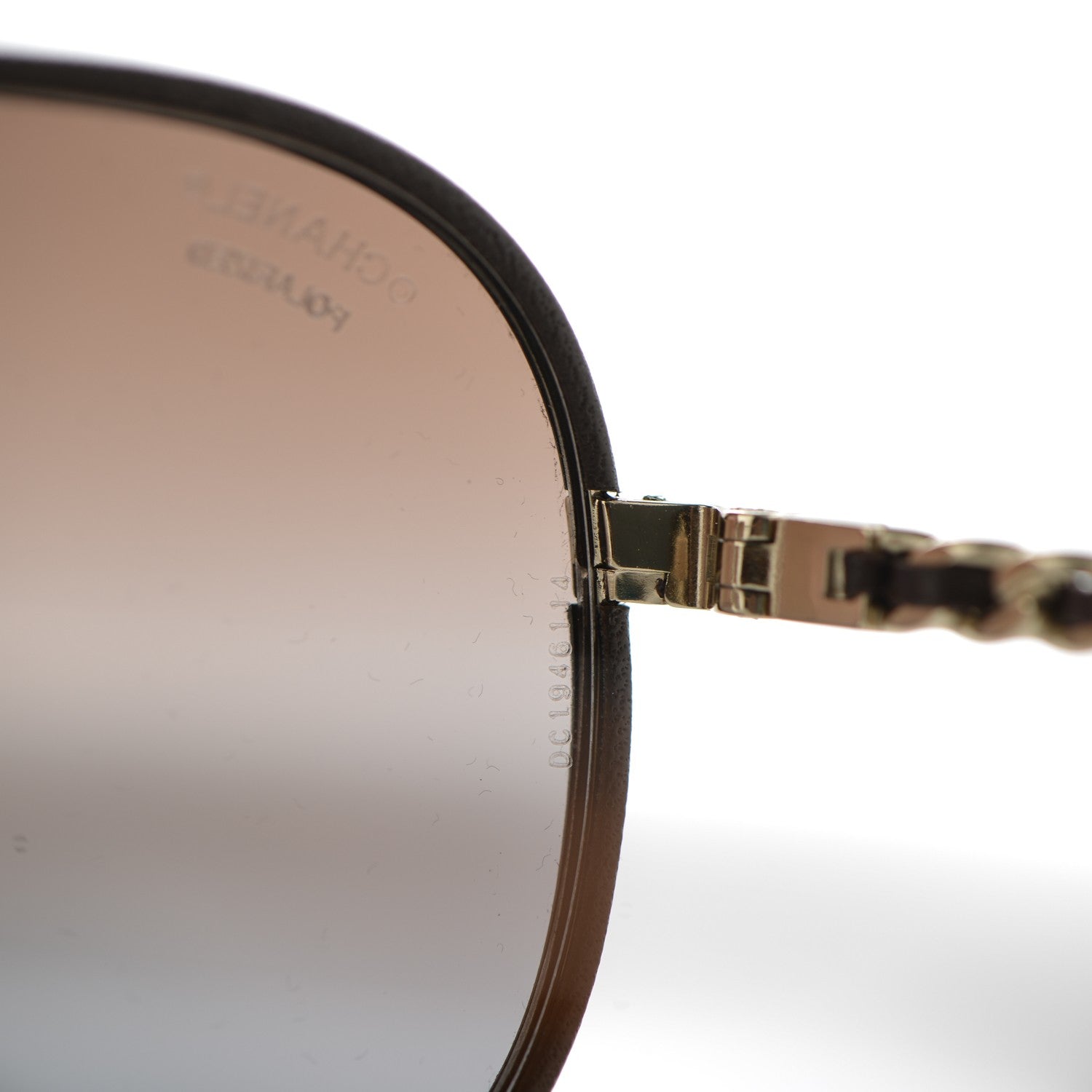 Chanel Lambskin Aviator Chain Sunglasses 4194-Q Brown 8 of 9