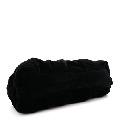 Chanel Velvet Enamel CC Kiss Lock Clutch Black 4 of 10