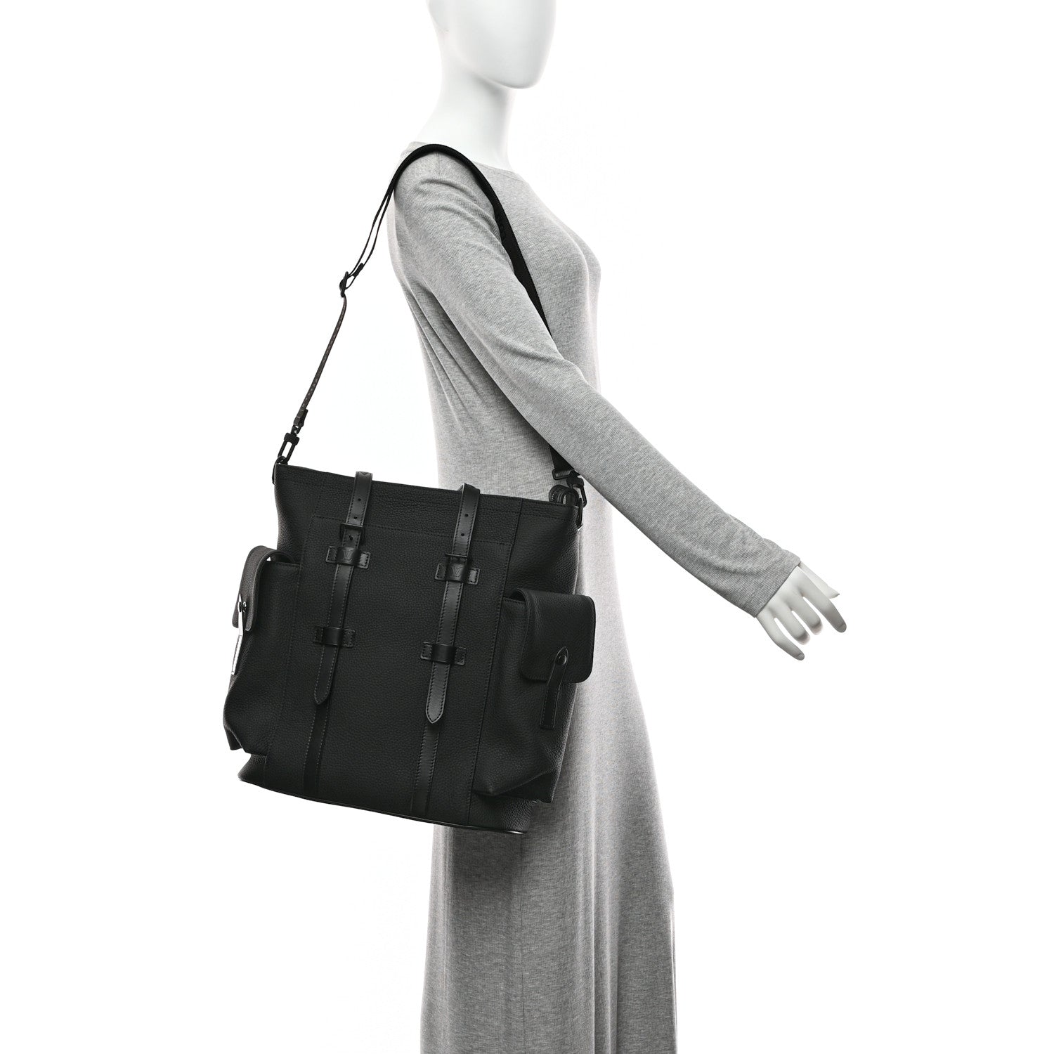 Louis Vuitton Taurillon Christopher Tote Black 2 of 9