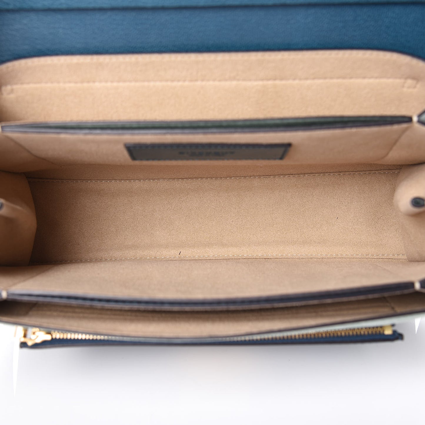 Goatskin Suede Medium GV3 Flap Blue Pistachio