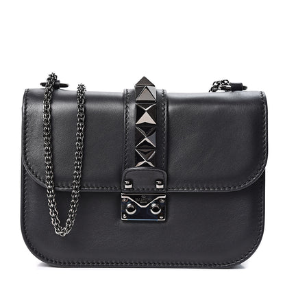 Valentino Garavani Vitello Small Glam Lock Rockstud Flap Black 1 of 8