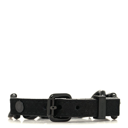 Louis Vuitton Suede Metal Chain Bracelet Black 3 of 5