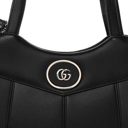 Gucci Calfskin Petite GG Small Tote Bag Black 8 of 13