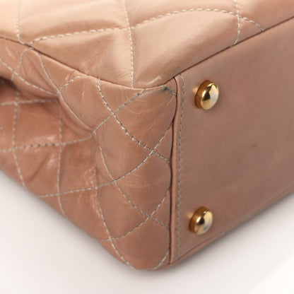 Chanel Aged Glazed Calfskin Quilted Daily Walk Crossbody Beige 9 of 10