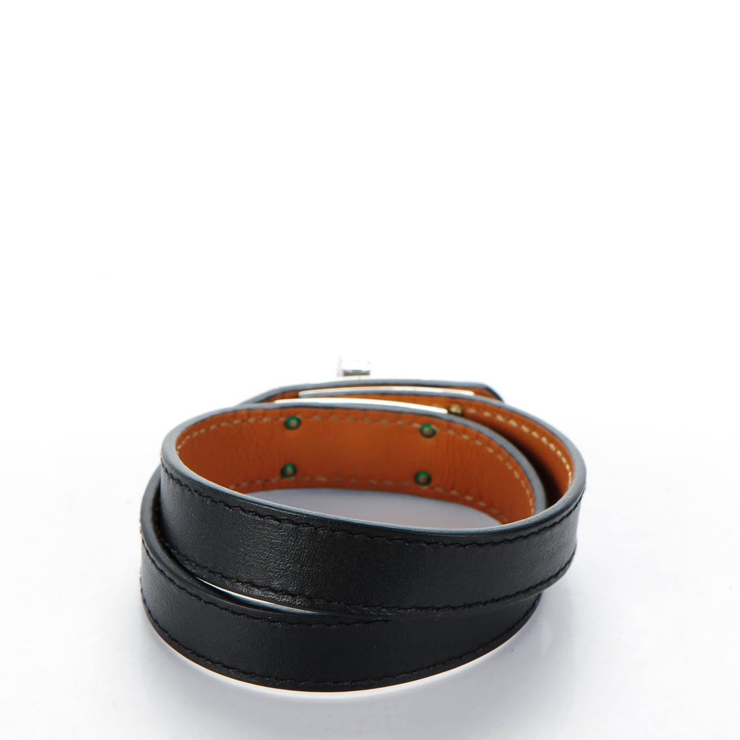 Hermes Chamonix Kelly Double Tour Bracelet S Black 3 of 7