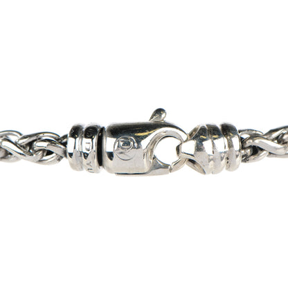 David Yurman Sterling Silver 18K Yellow Gold Black Onyx Pave Diamond 7mm Petite Albion Wheat Chain Necklace 5 of 5