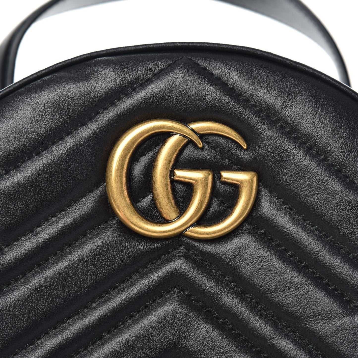 Calfskin Matelasse GG Marmont Dome Backpack Black
