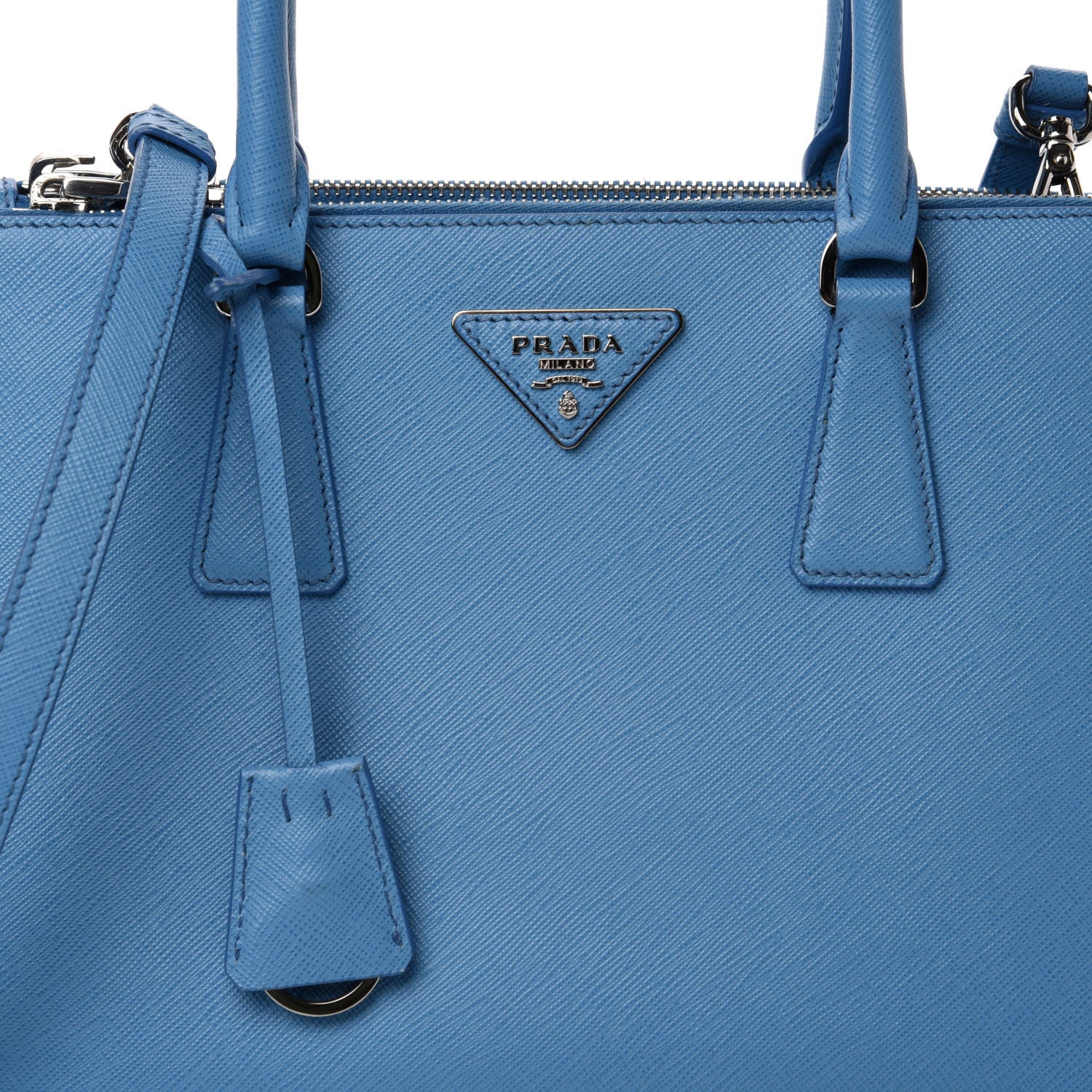 Prada Saffiano Small Galleria Double Zip Tote Mare 13 of 13