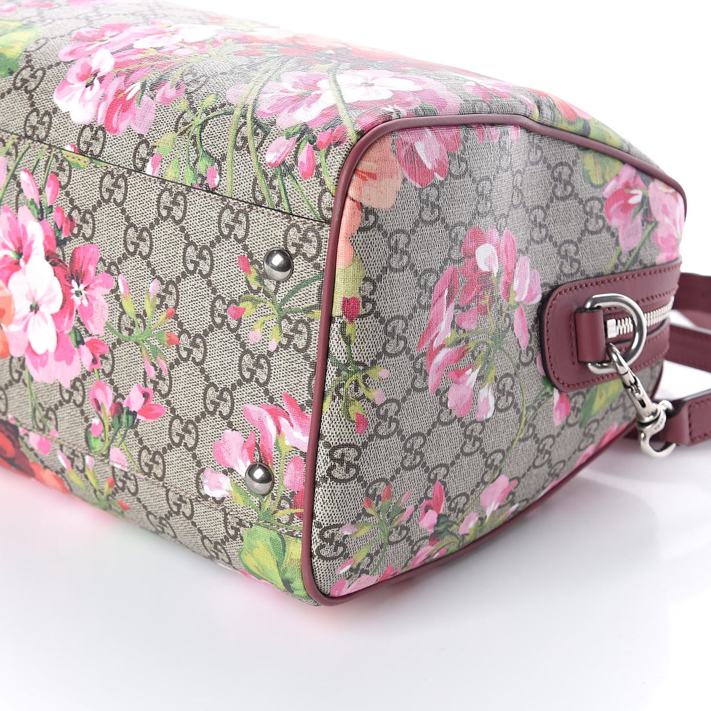 GG Supreme Monogram Blooms Medium Boston Beige Multicolor Dry Rose