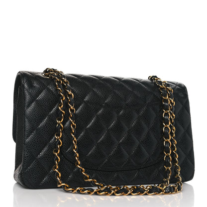 Chanel Caviar Quilted Medium Double Flap Black 3 of 10