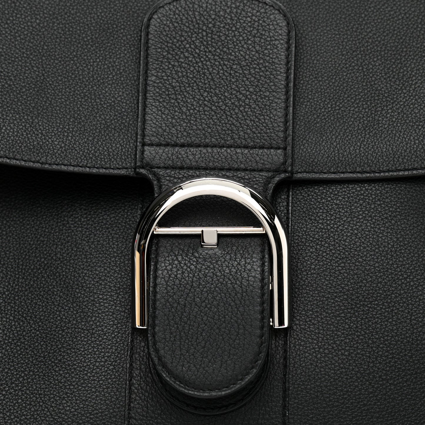 Grained Calfskin GM Brillant Satchel Black