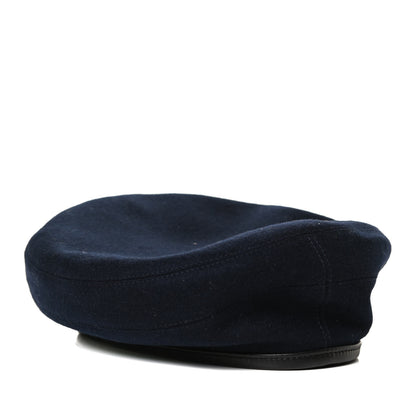 Hermes Cashmere Lambskin Saint-Honore Beret 59 Navy 1 of 9