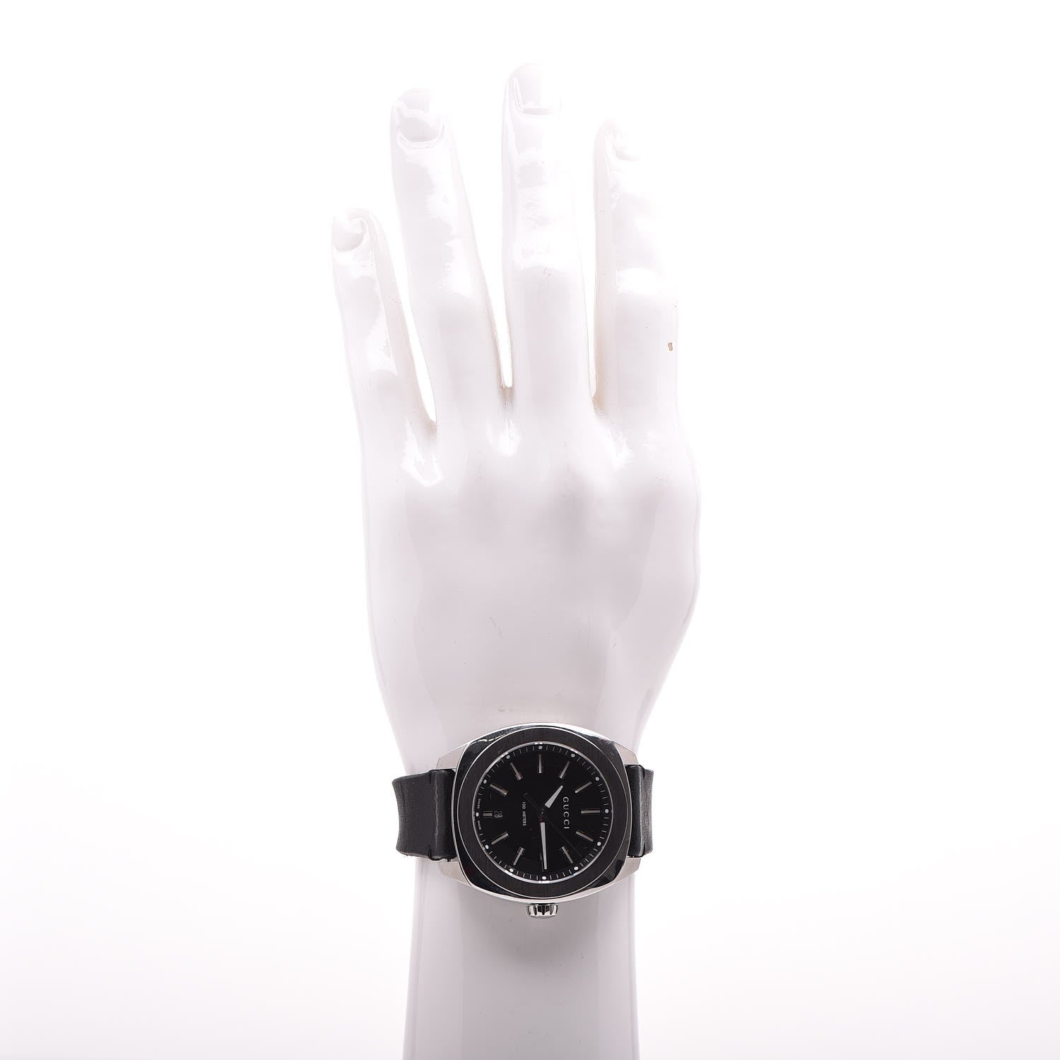Gucci Stainless Steel Calfskin 44mm GG2570 Toscano Quartz Watch Black 2 of 9