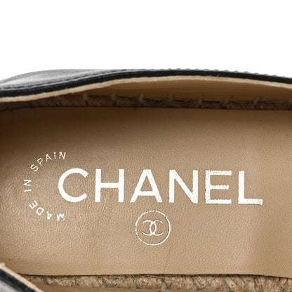 Chanel Calfskin Chain CC Espadrilles 35 Black 8 of 10
