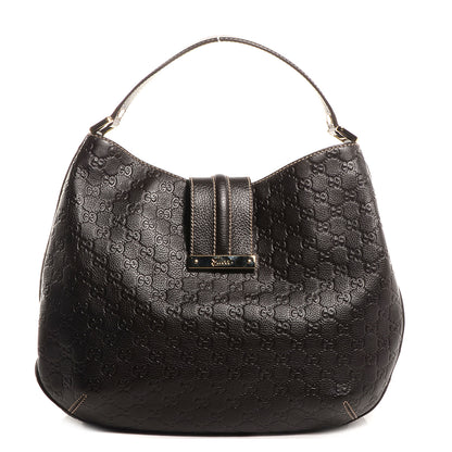 Gucci Guccissima Large New Ladies Web Hobo Dark Brown 1 of 7