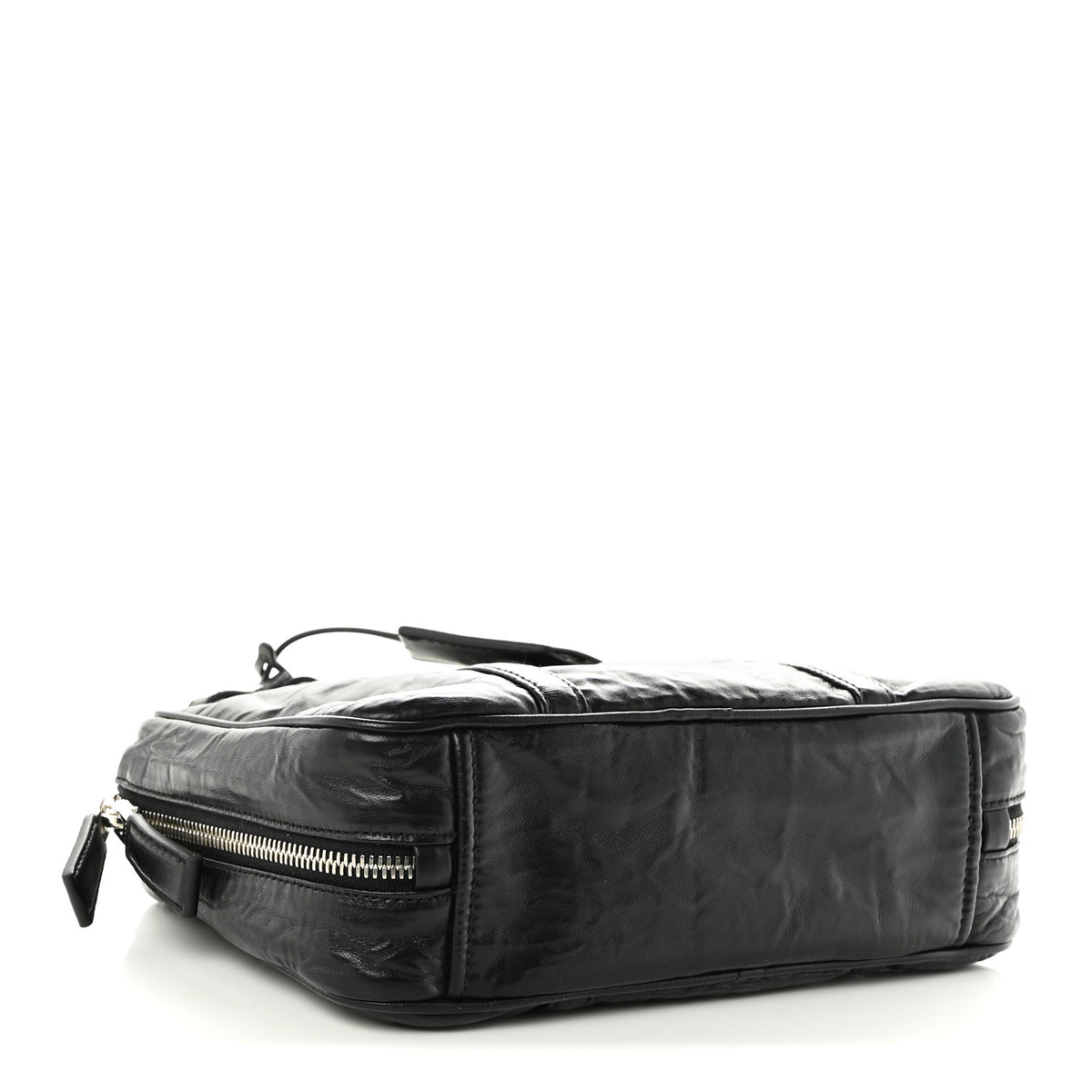 Prada Nappa Antique Medium Re-Edition 2001 Two Handle Bag Black 4 of 10