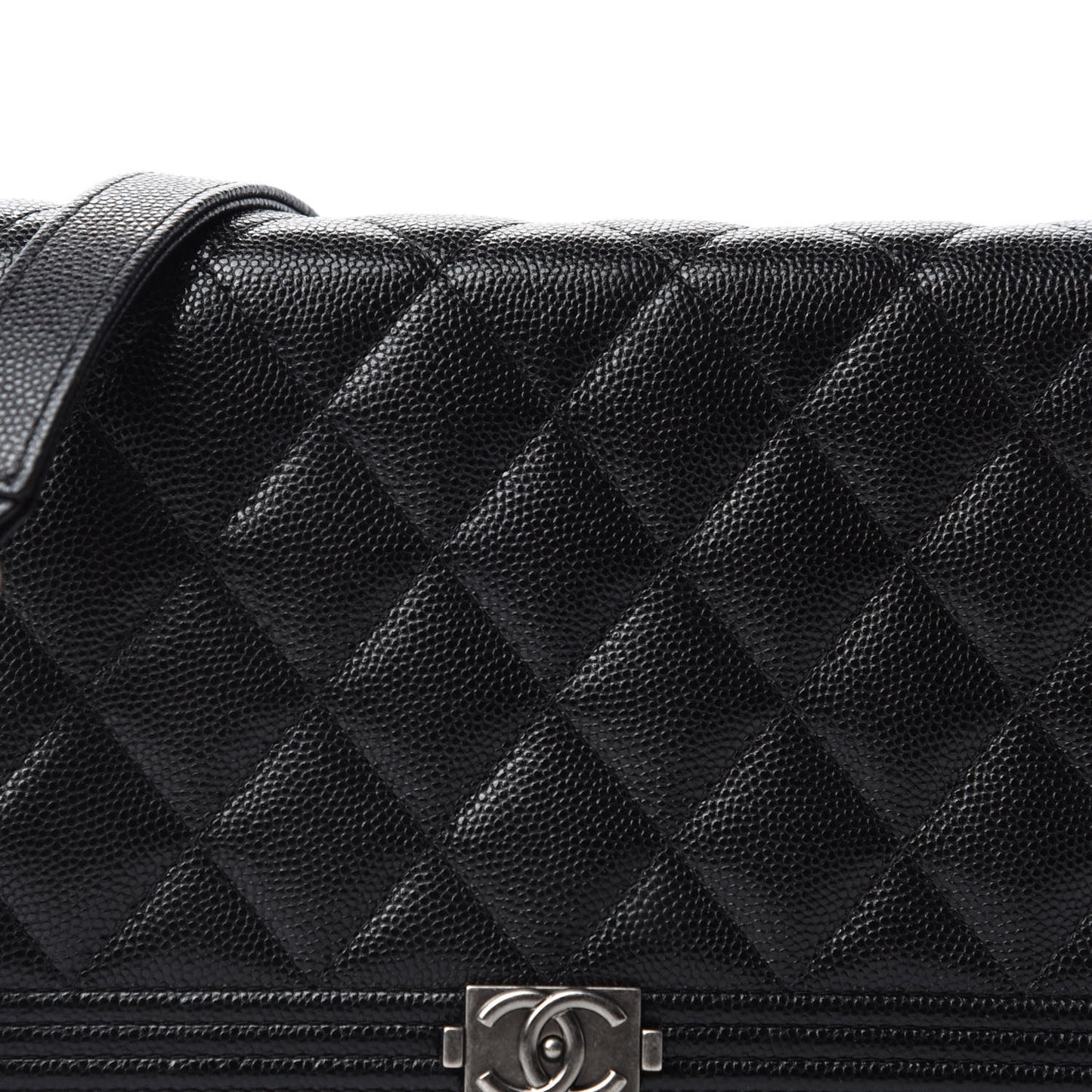 Caviar Quilted Boy Wallet On Chain WOC Black