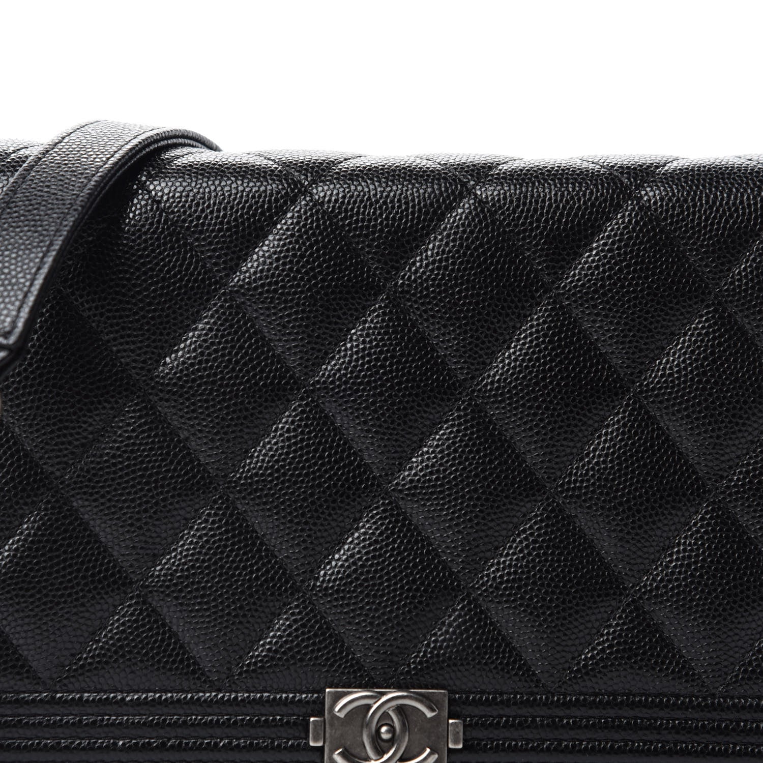 Chanel Caviar Quilted Boy Wallet On Chain WOC Black 12 of 13