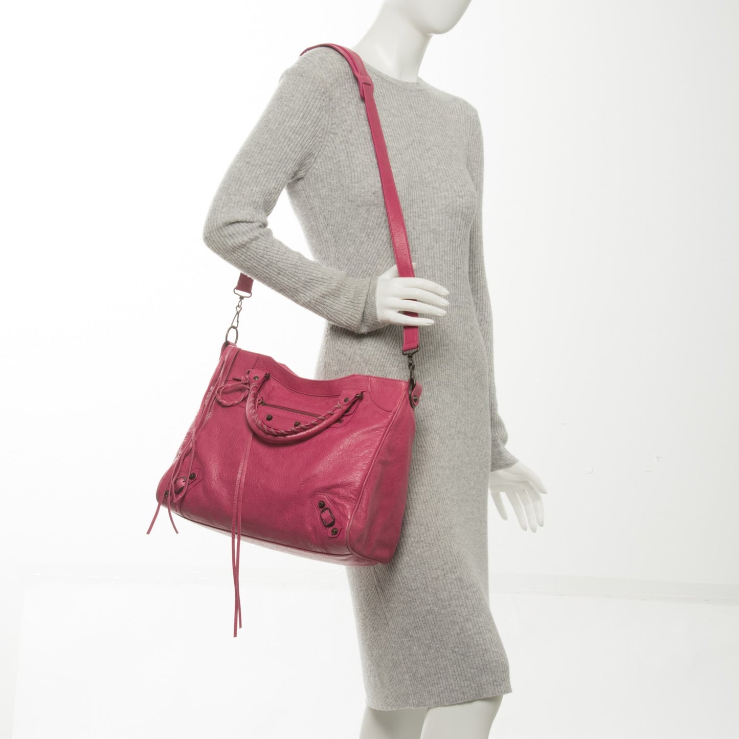Agneau Classic Hardware Velo Cyclamen Fucsia