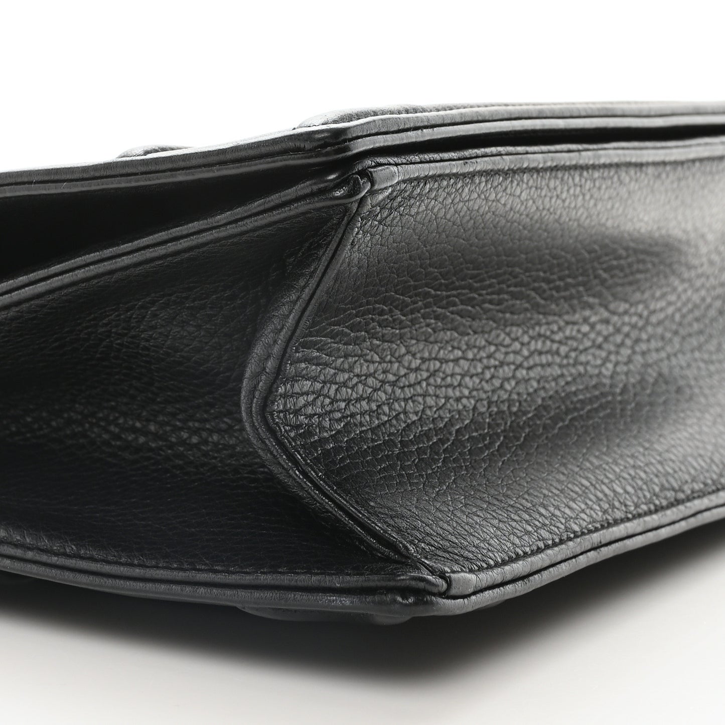 Grained Calfskin Medium Diorama Flap Bag Black