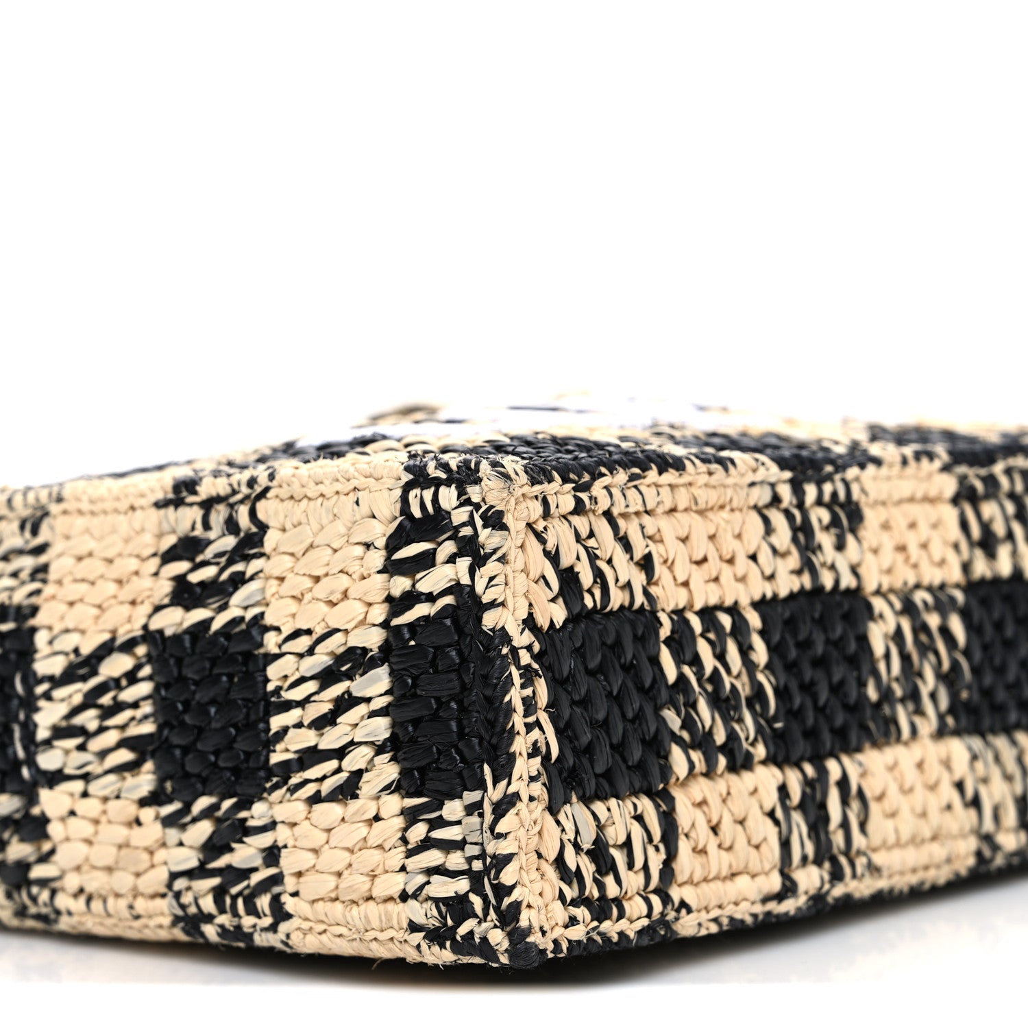Loewe X PAULA'S IBIZA Raffia Mini Font Tote Black Natural 9 of 10