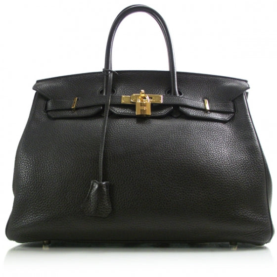 Taurillon Clemence Birkin 35 Noir