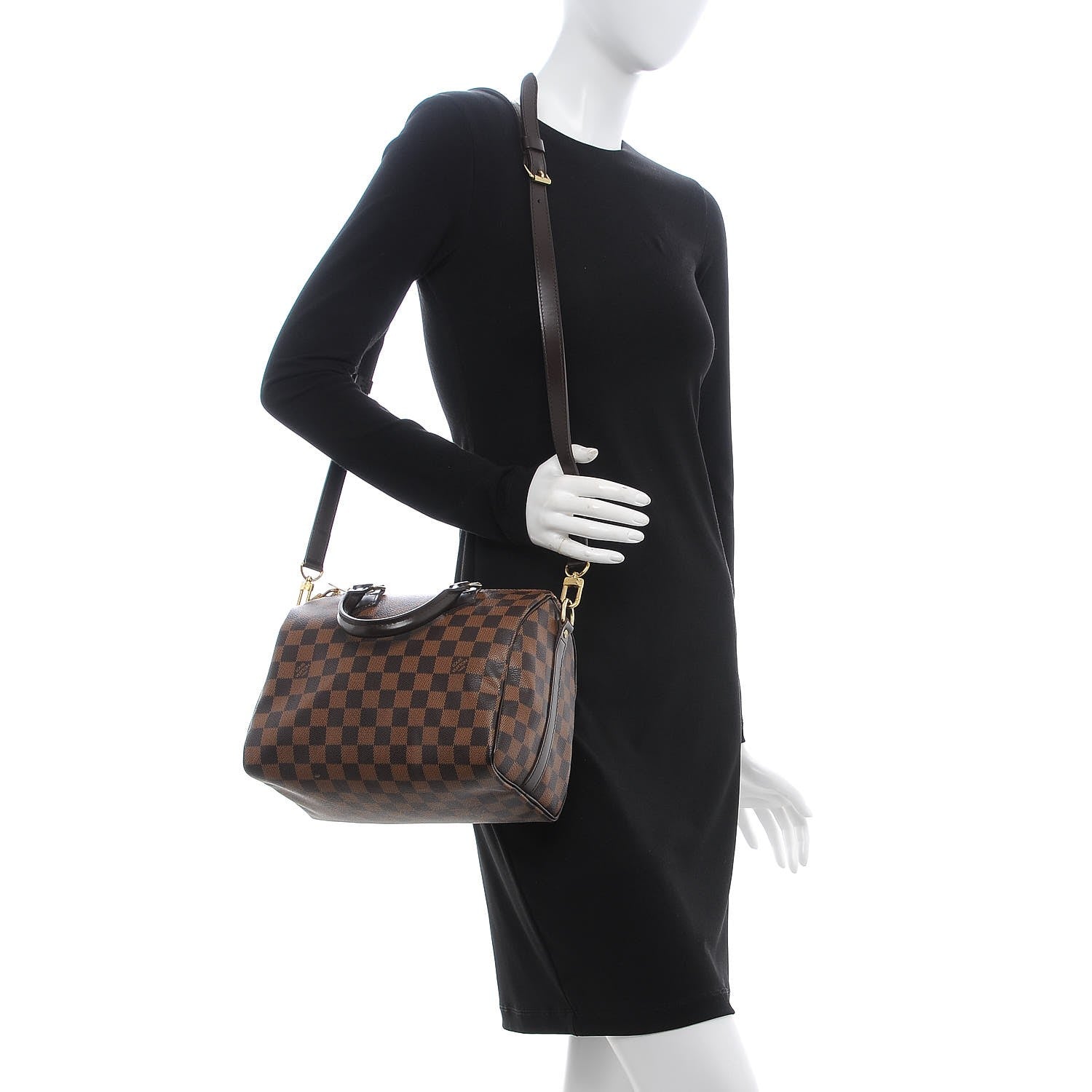 Louis Vuitton Damier Ebene Speedy Bandouliere 25 2 of 9