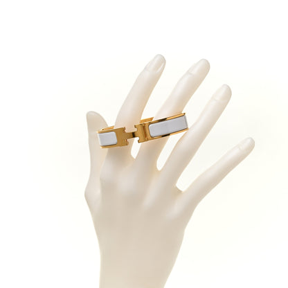 Hermes Enamel Narrow Clic Clac H Bracelet PM White 2 of 4