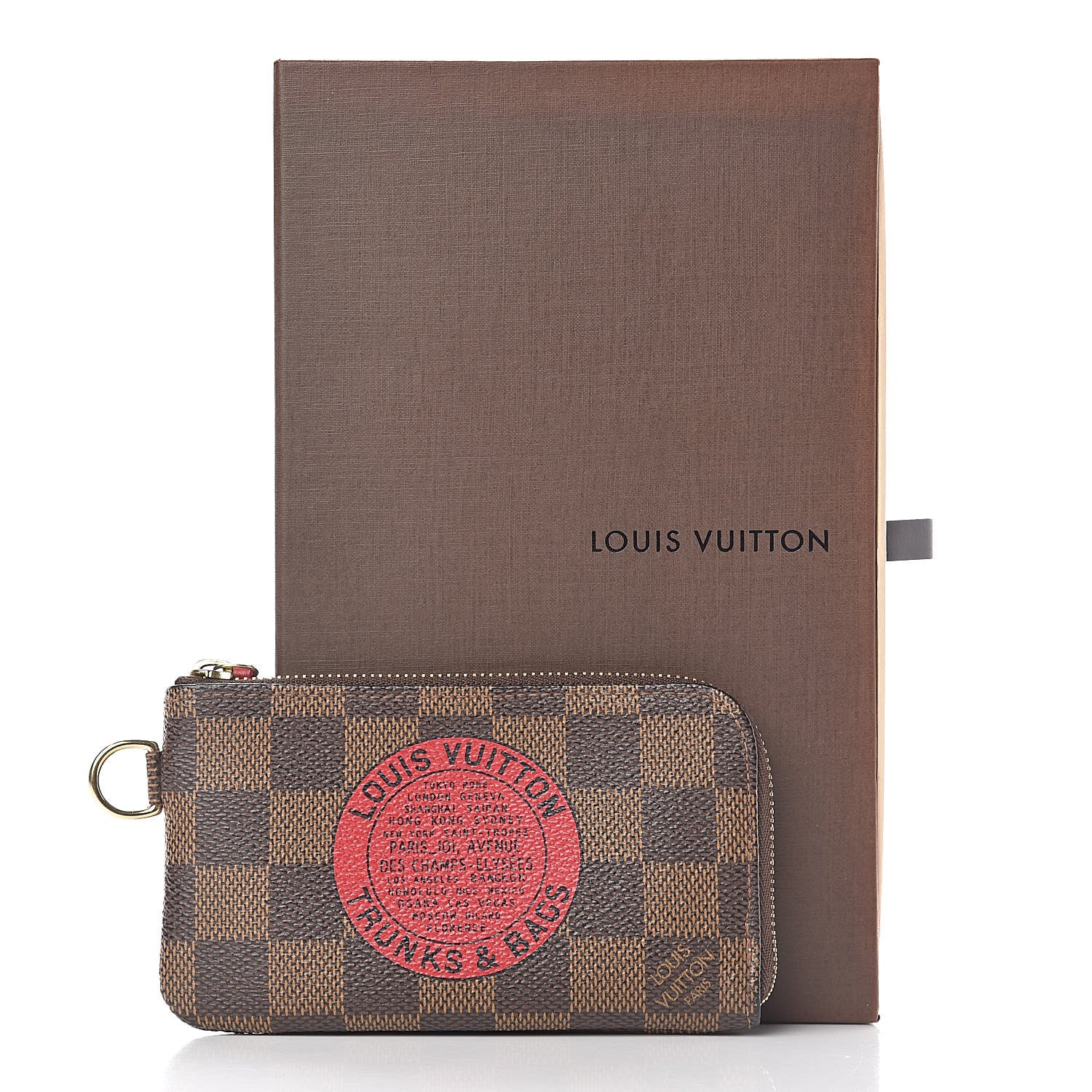 Louis Vuitton Damier Ebene Complice Trunks and Bags Key Pouch Red 8 of 8