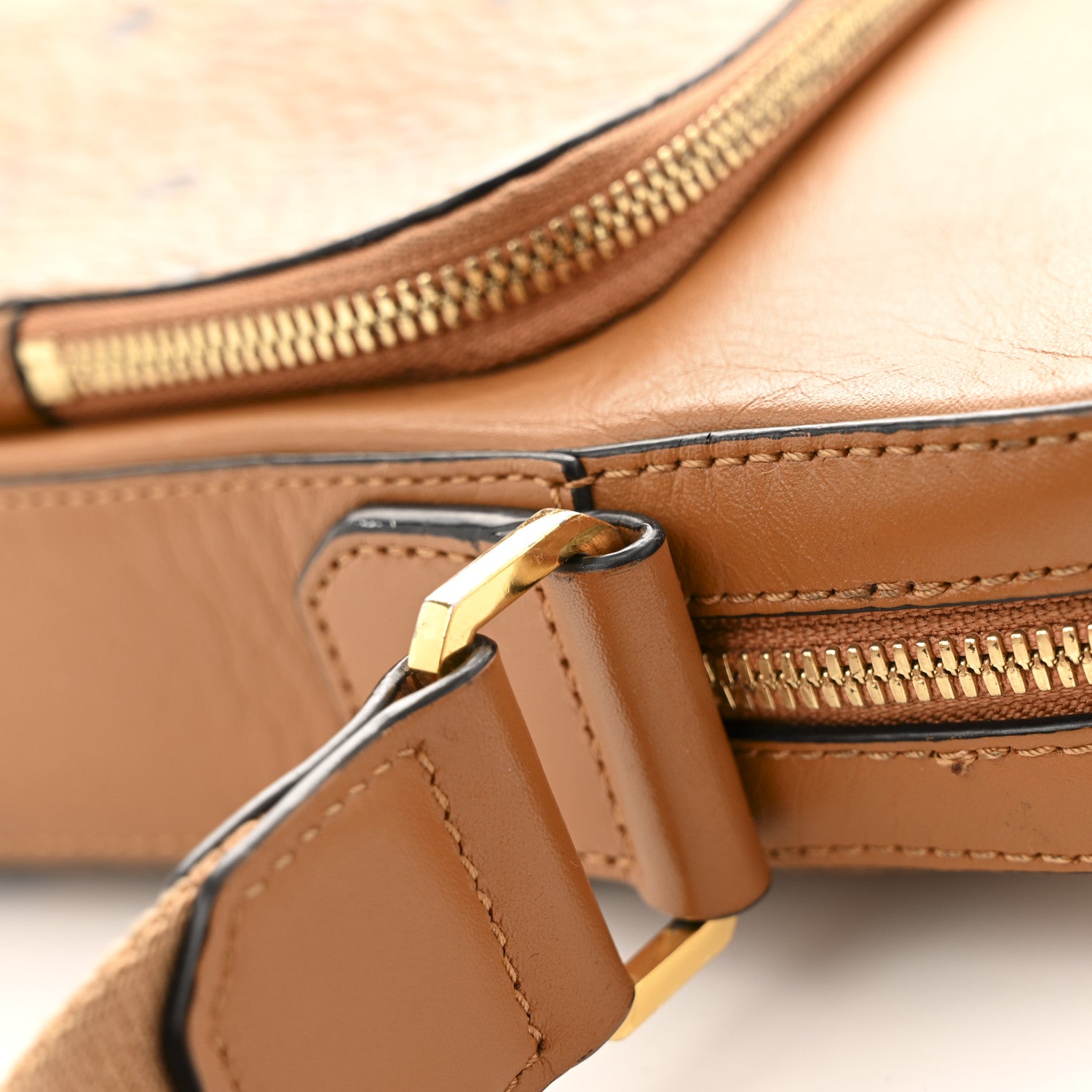 MCM Calfskin Visetos Ottomar Messenger Cognac 13 of 15