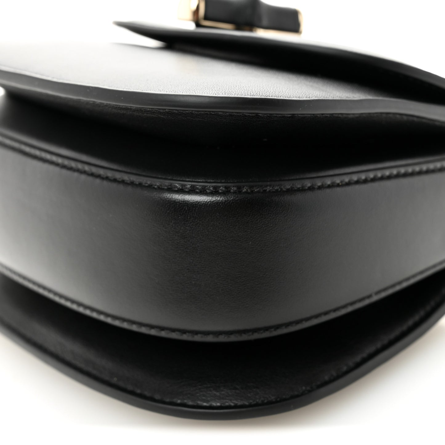 Boarded Dyana Lux Calfskin Mini Bamboo 1947 Top Handle Bag Black
