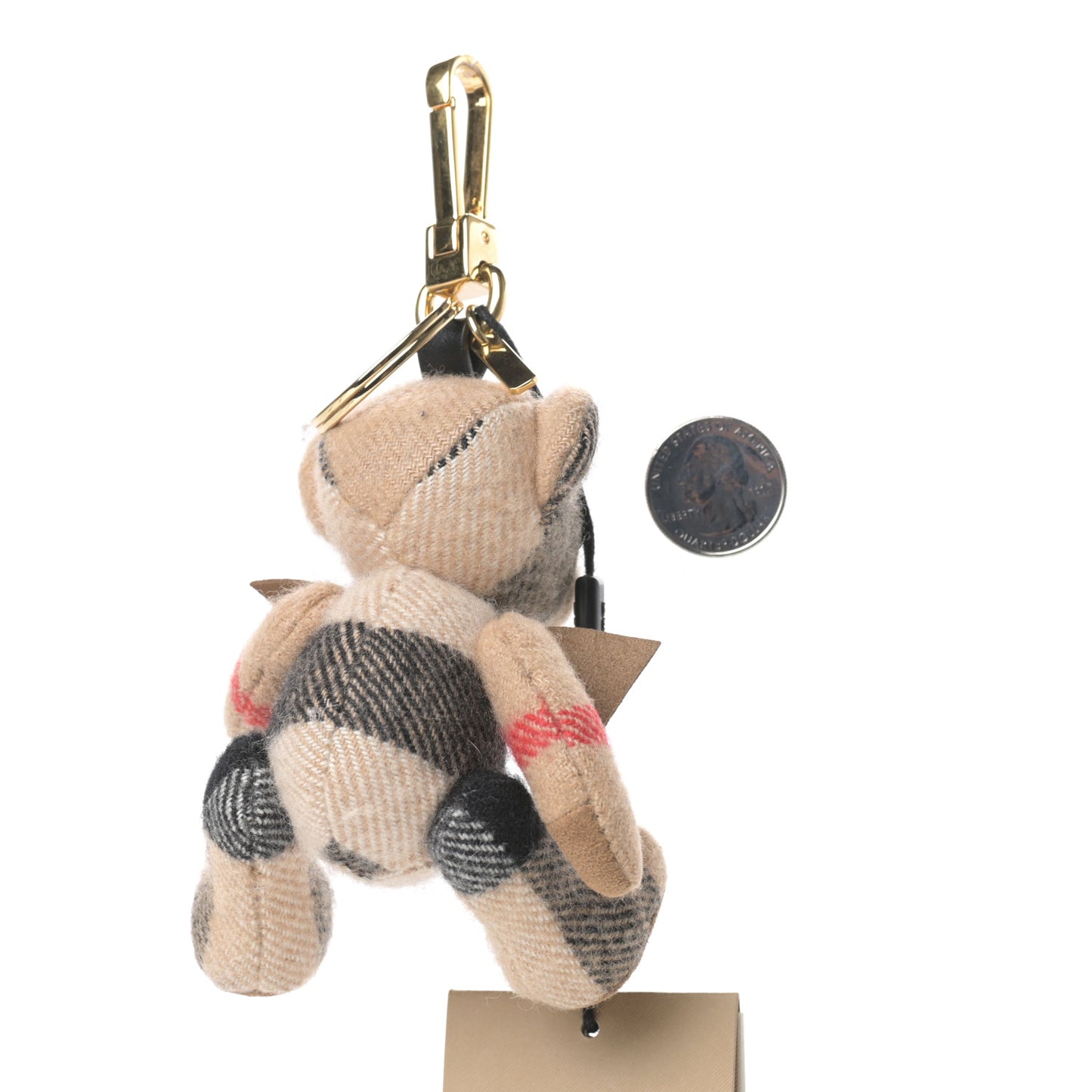 Cashmere House Check Thomas Bear Bag Charm Camel