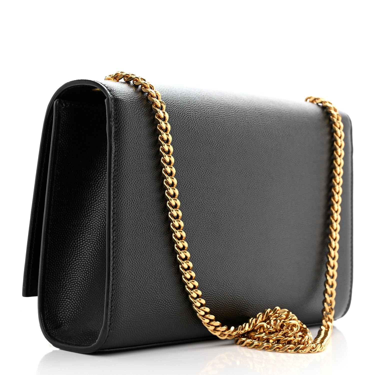 Saint Laurent Grain De Poudre Medium Classic Monogram Kate Satchel Black 3 of 9